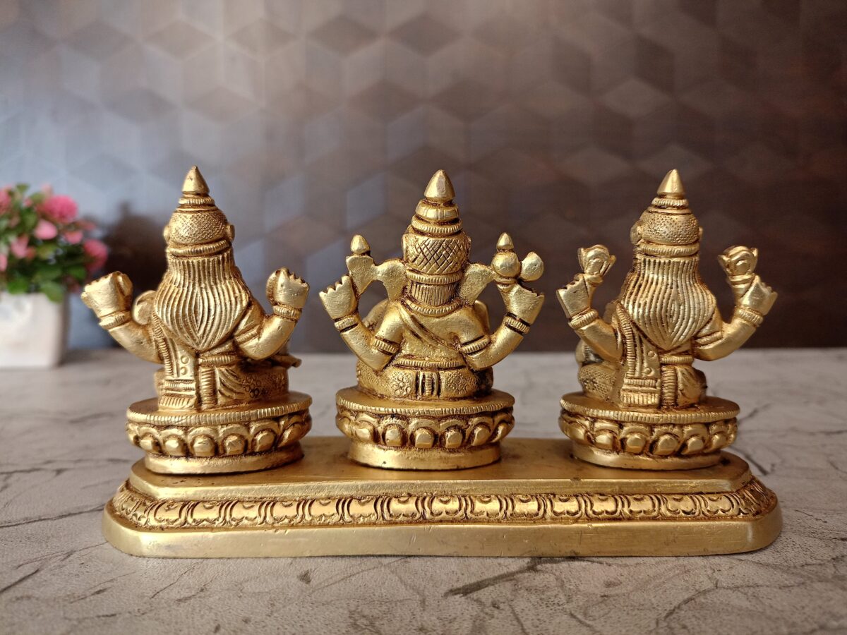 brass lakshmi saraswathi ganesha statue pooja gift vgocart coimbatore india scaled