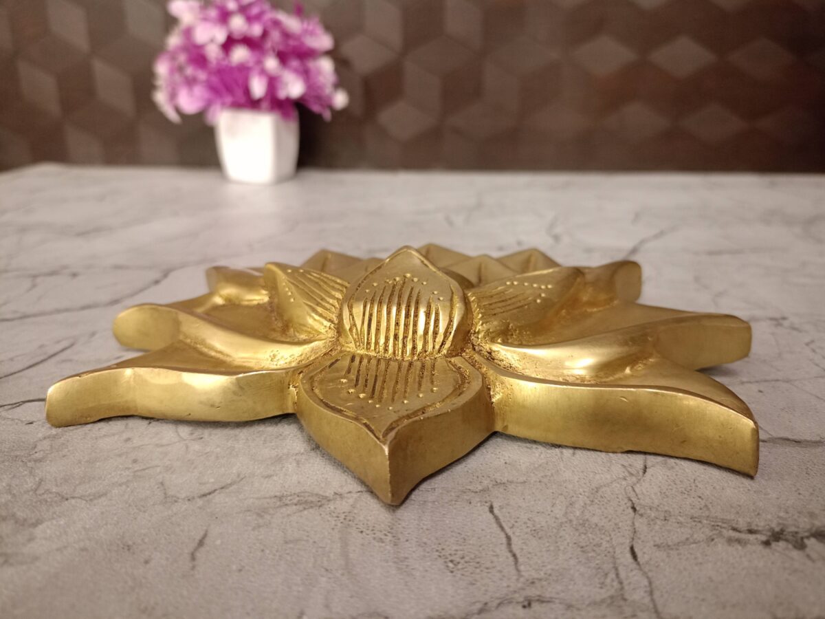 Buy Brass Handicraft Lotus Wall Mount 5″