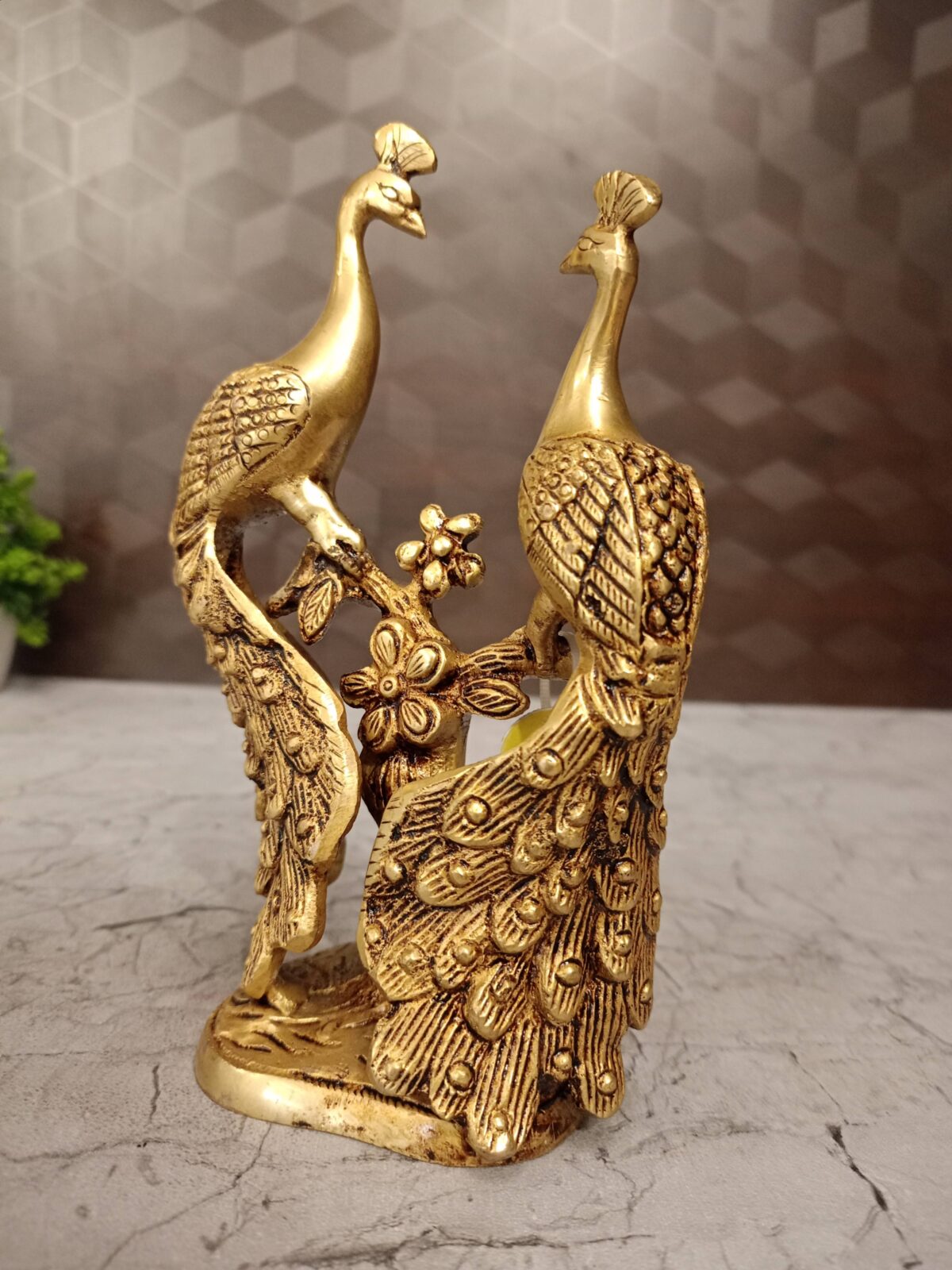 brass peacock home decor gift vgocart coimbatore india1 scaled