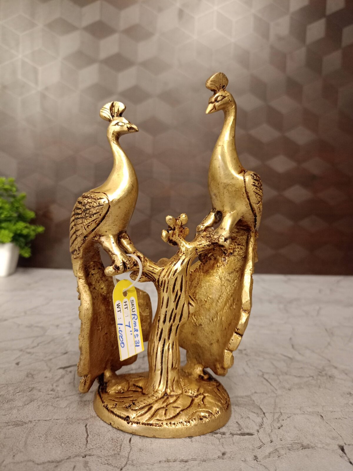brass peacock home decor gift vgocart coimbatore india3 scaled