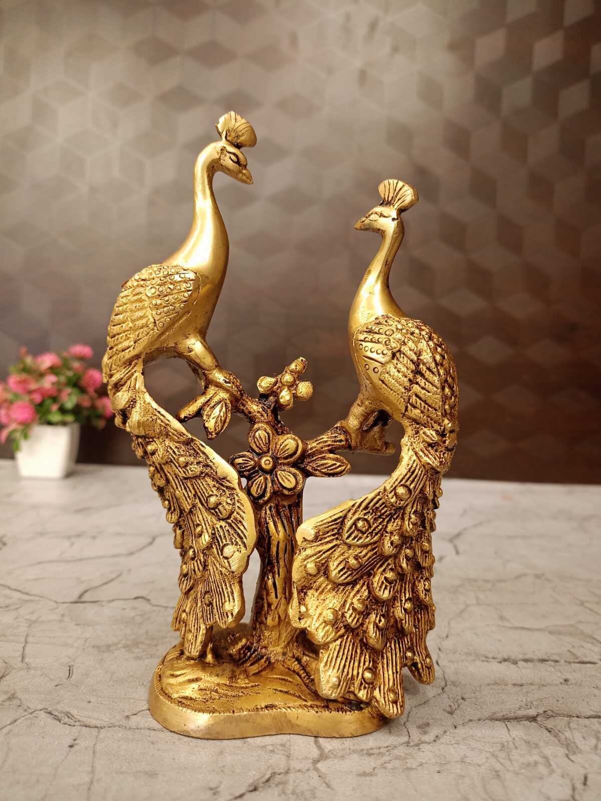 brass peacock idol pooja gift home decor coimbatore india scaled