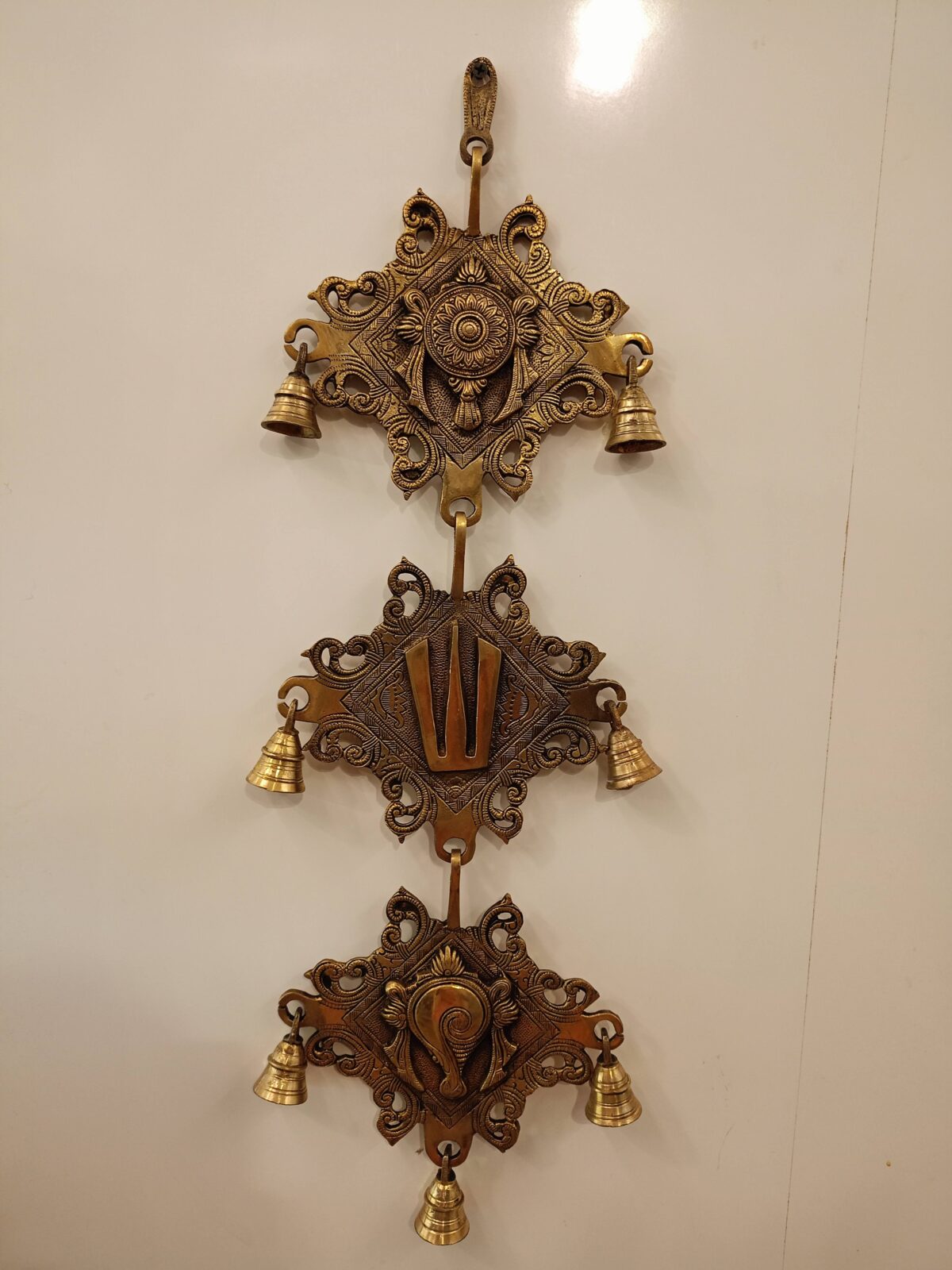 brass sangu chakra namam wall mount pooja gift vgocart coimbatore india scaled