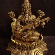 Brass Saraswathi Sculpture 5″