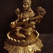 Brass Saraswathi Sculpture 5″