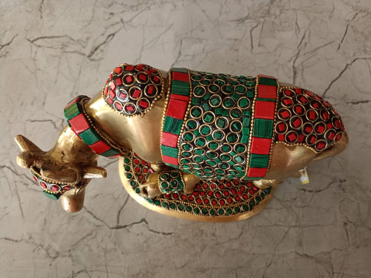 brass stone cow and calf pooja gift vgocart coimbatore india7 scaled