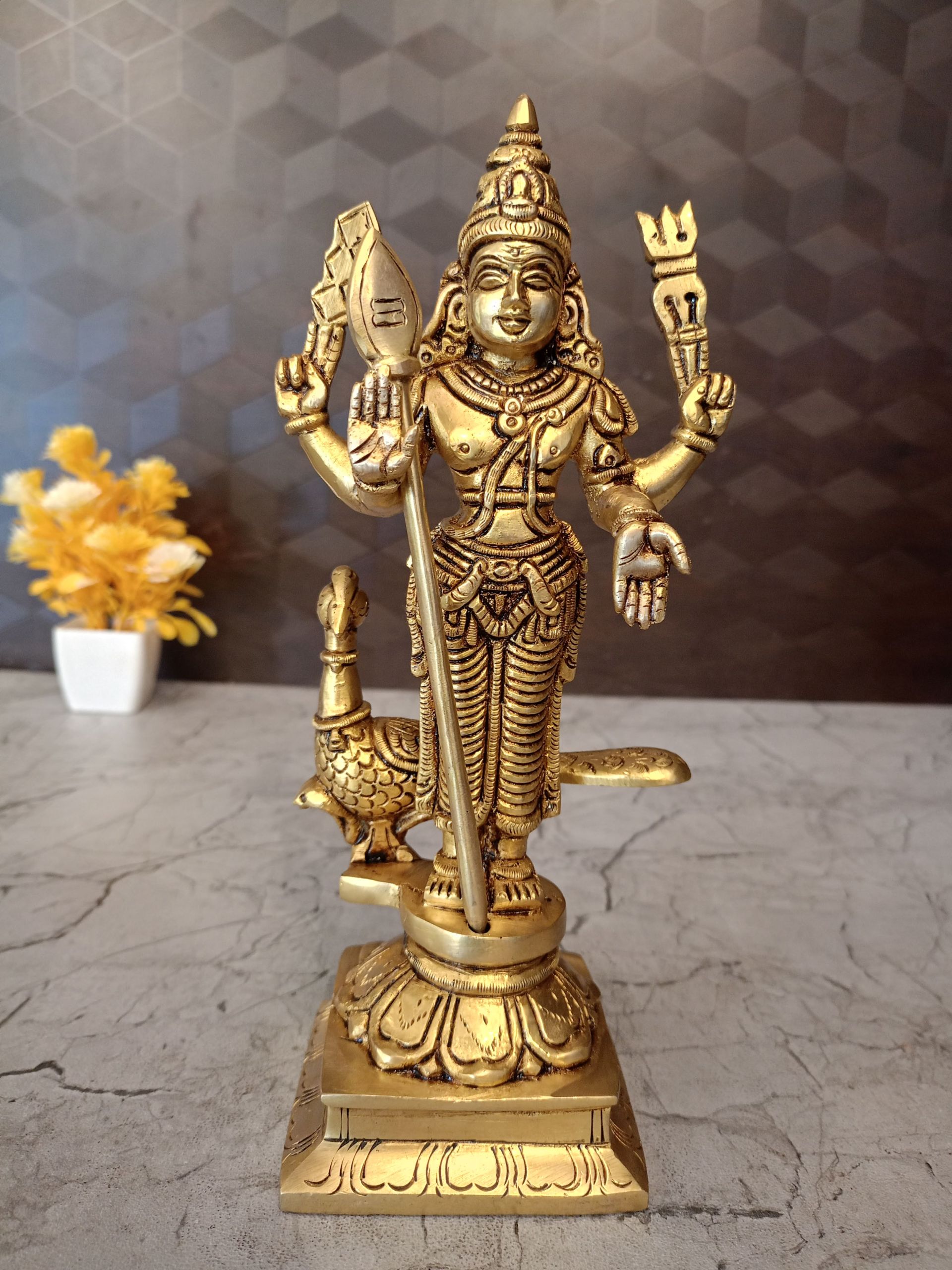 Buy Brass Murugan Statue 9.5″