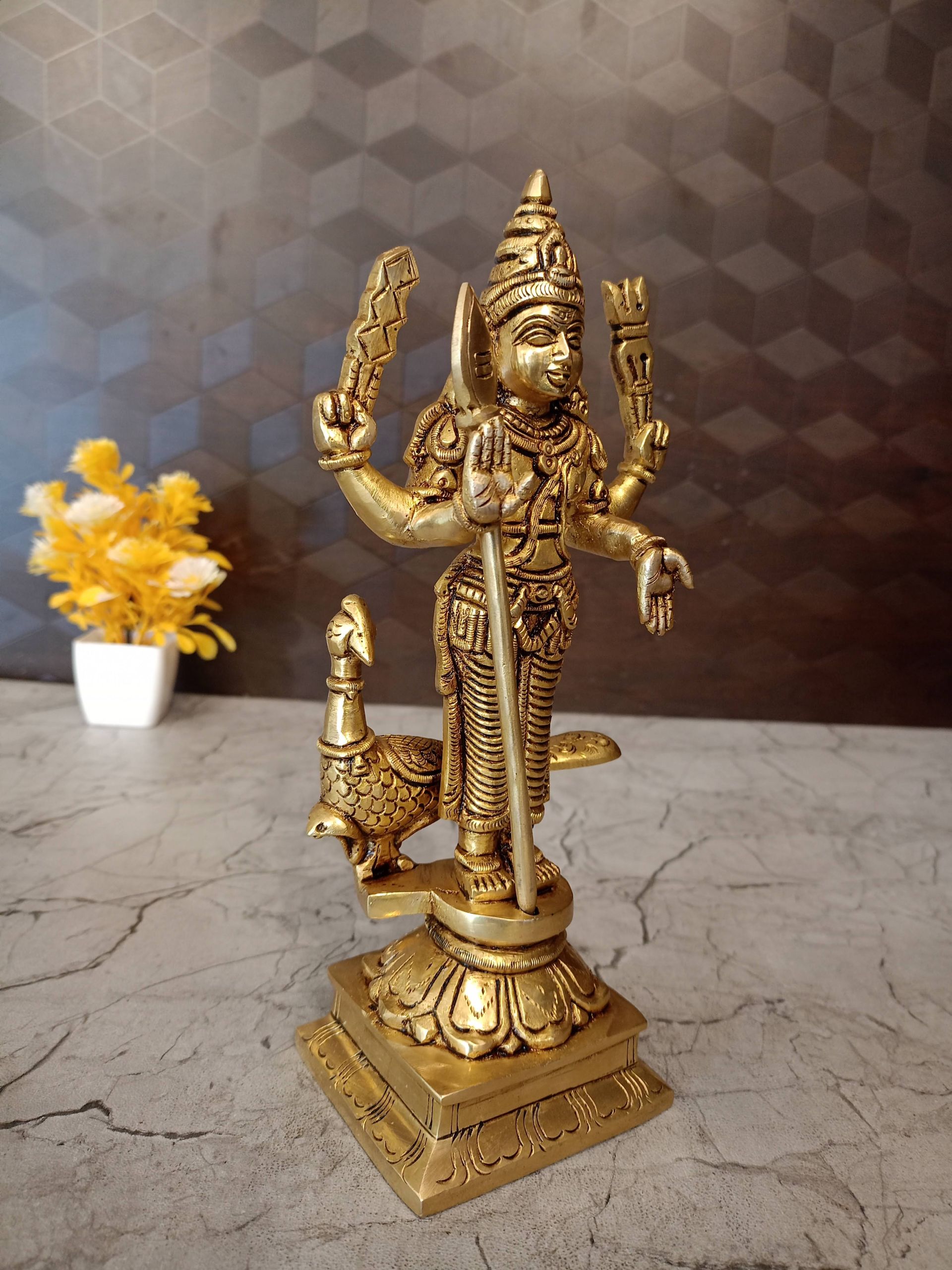 Buy Brass Murugan Statue 9.5″