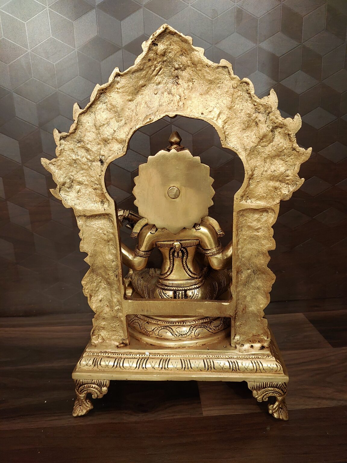 Brass Saraswathi Idol with Auspicous Thiruvachi 14.5″