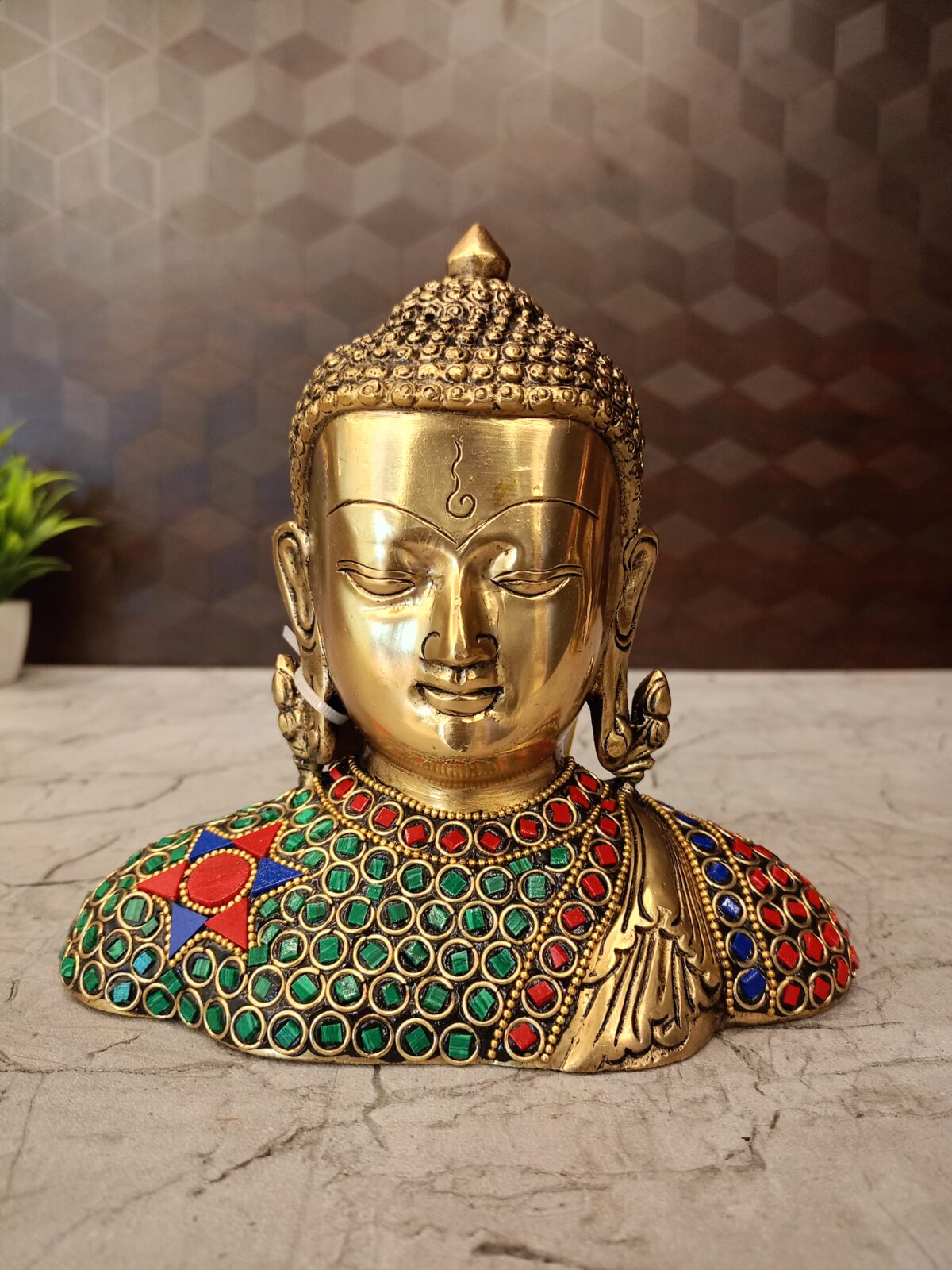 Brass stone buddha idol pooja gift vgocart coimbatore india scaled