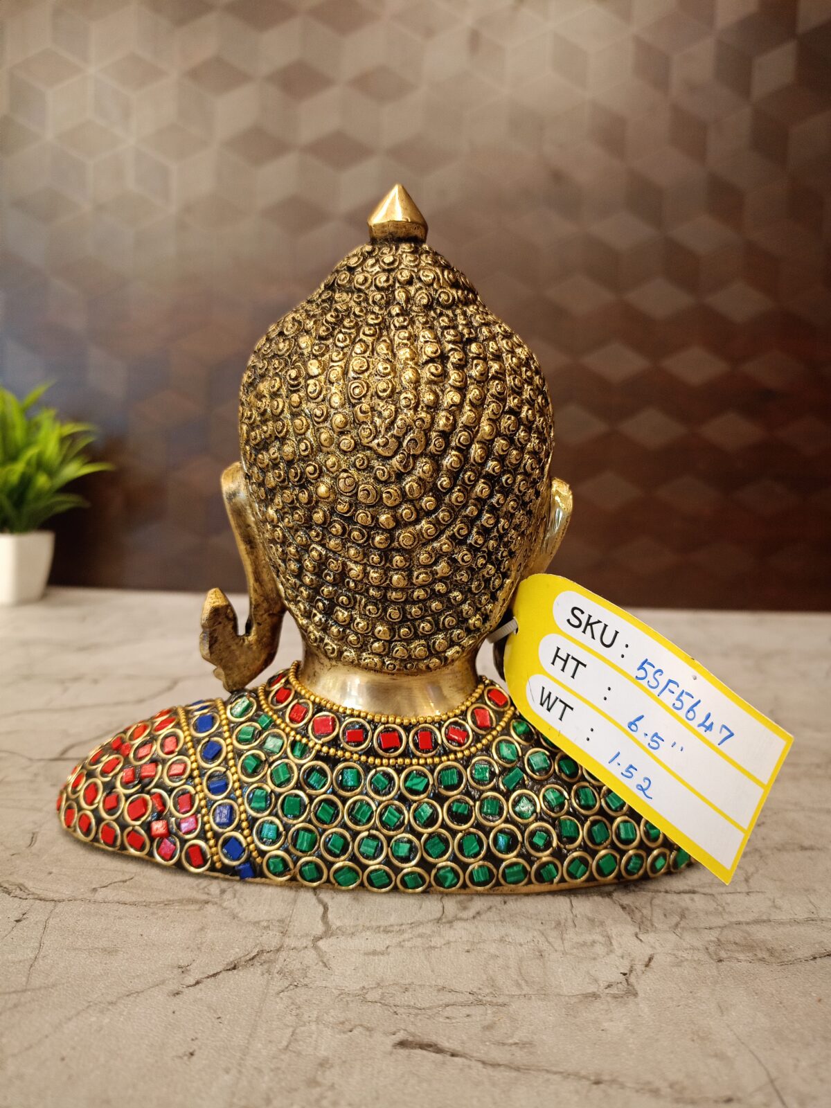 Brass stone buddha idol pooja gift vgocart coimbatore india3 scaled
