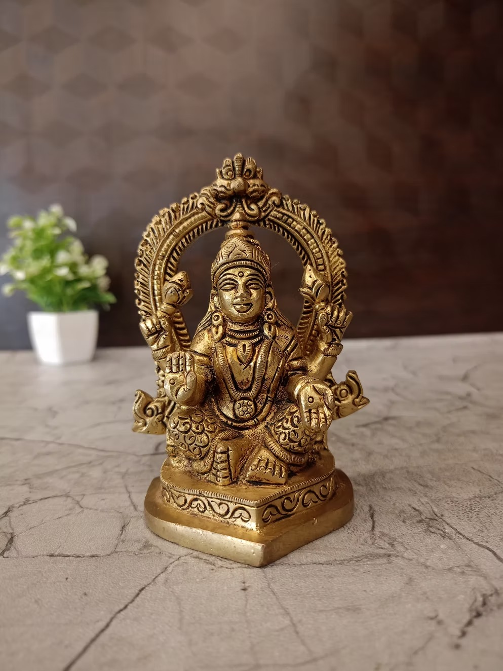 WhatsApp Image 2025-09-09 at 3.03.41 PM Brass Arch Lakshmi Statue 4.5" - Image 1