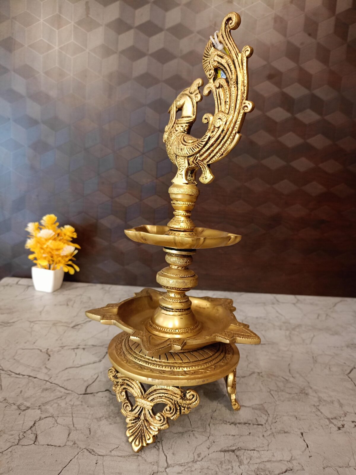 brass annam two layer kuthu vilakku pooja gift coimbatore india1 scaled