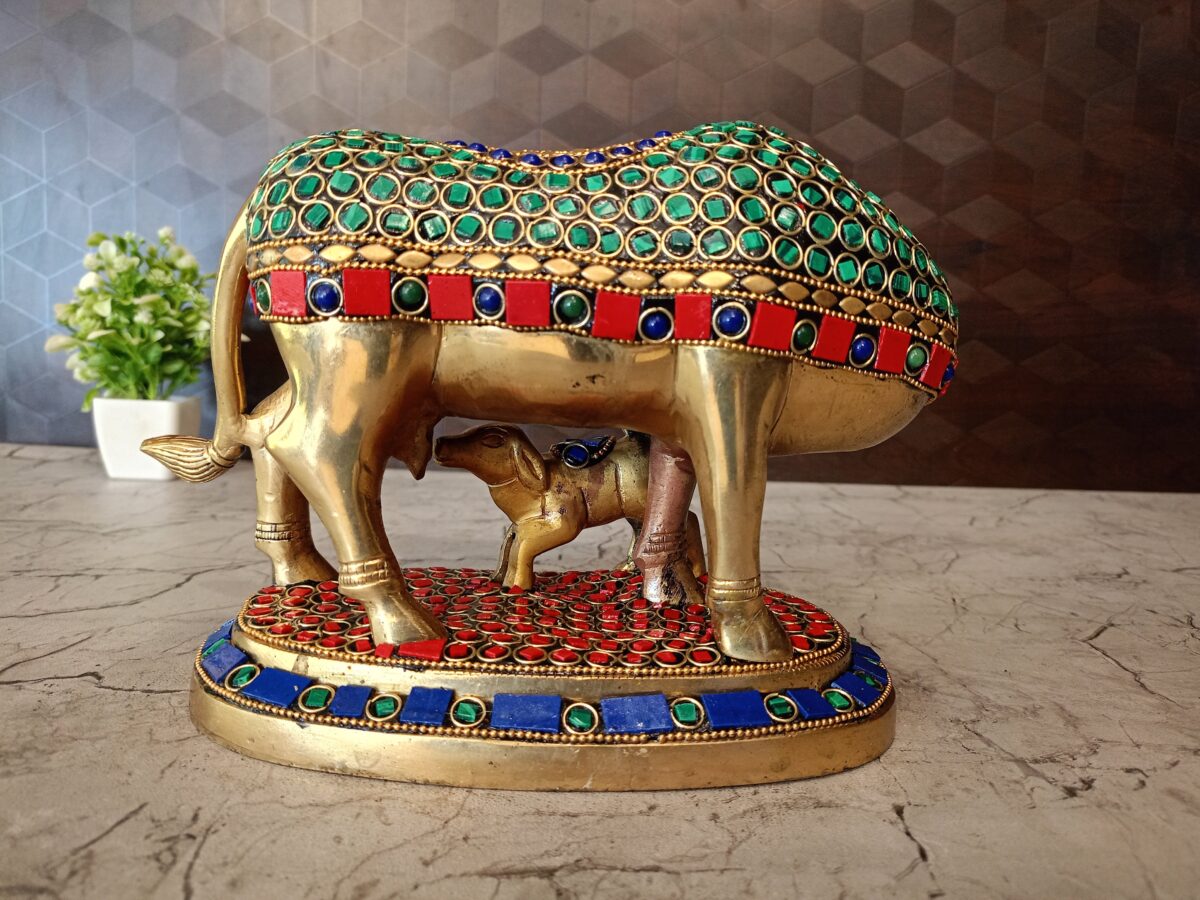 brass cow calf pooja gift stone vgocart coimbatore india9 scaled