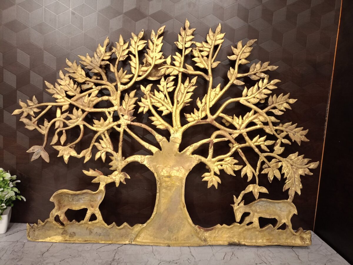 Brass Kalpavirutcham Tree Wall Mount 22.5″