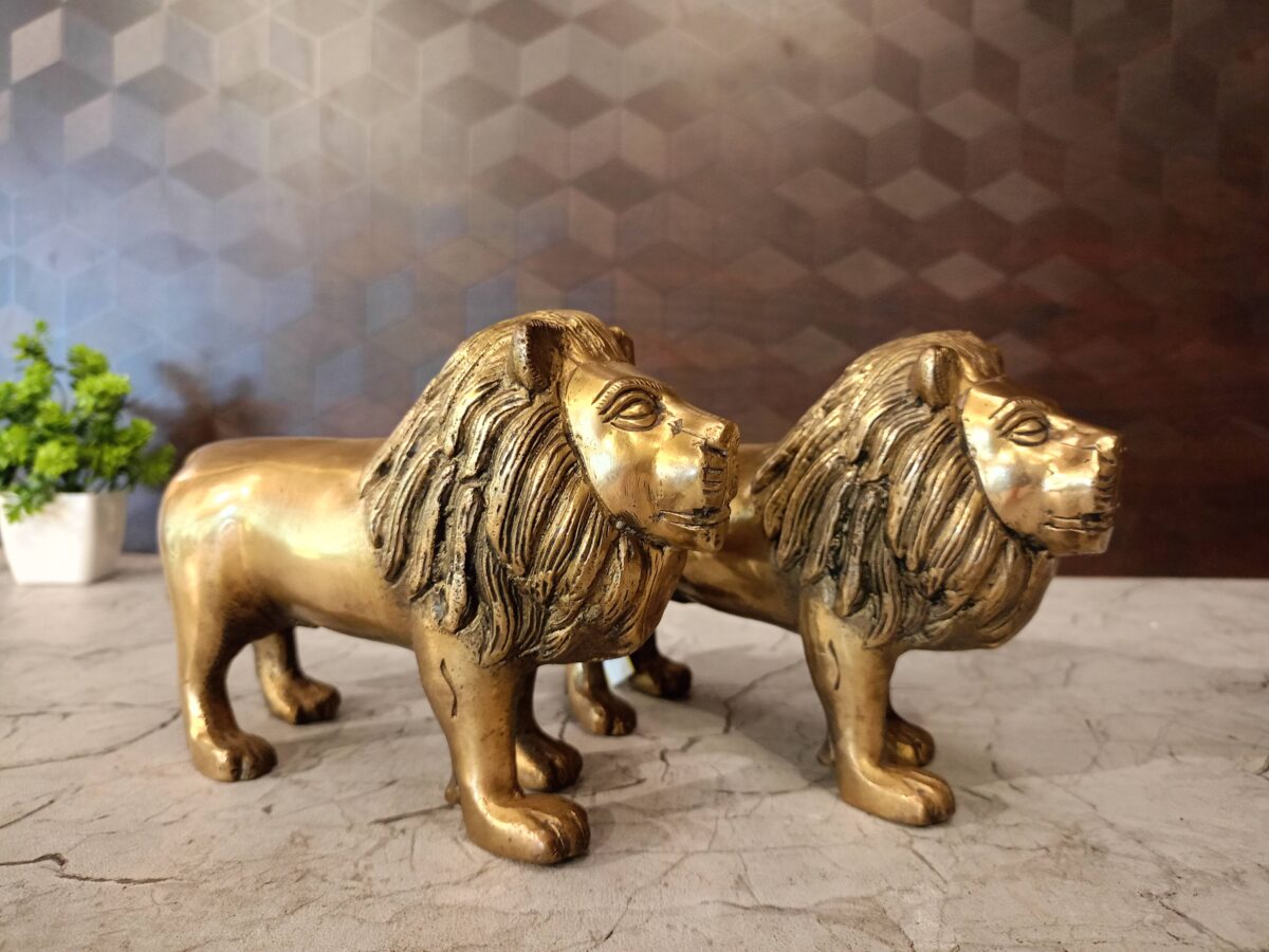 brass lion idol gift home decor vgocart coimbatore india1 scaled