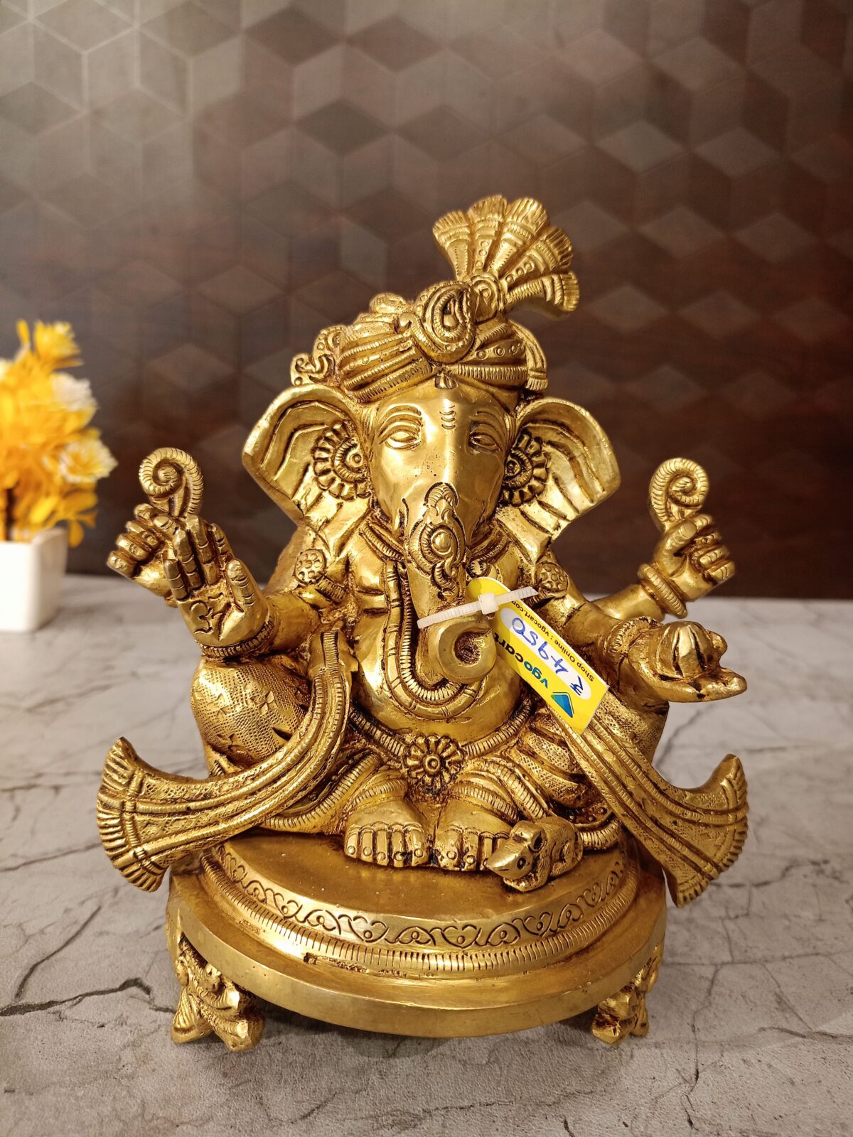brass pagadi ganesha idol pooja gift vgocart coimbatore india scaled