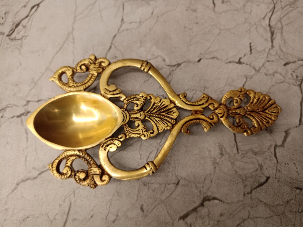 brass spoon diya pooja gift vgocart coimbatore india scaled