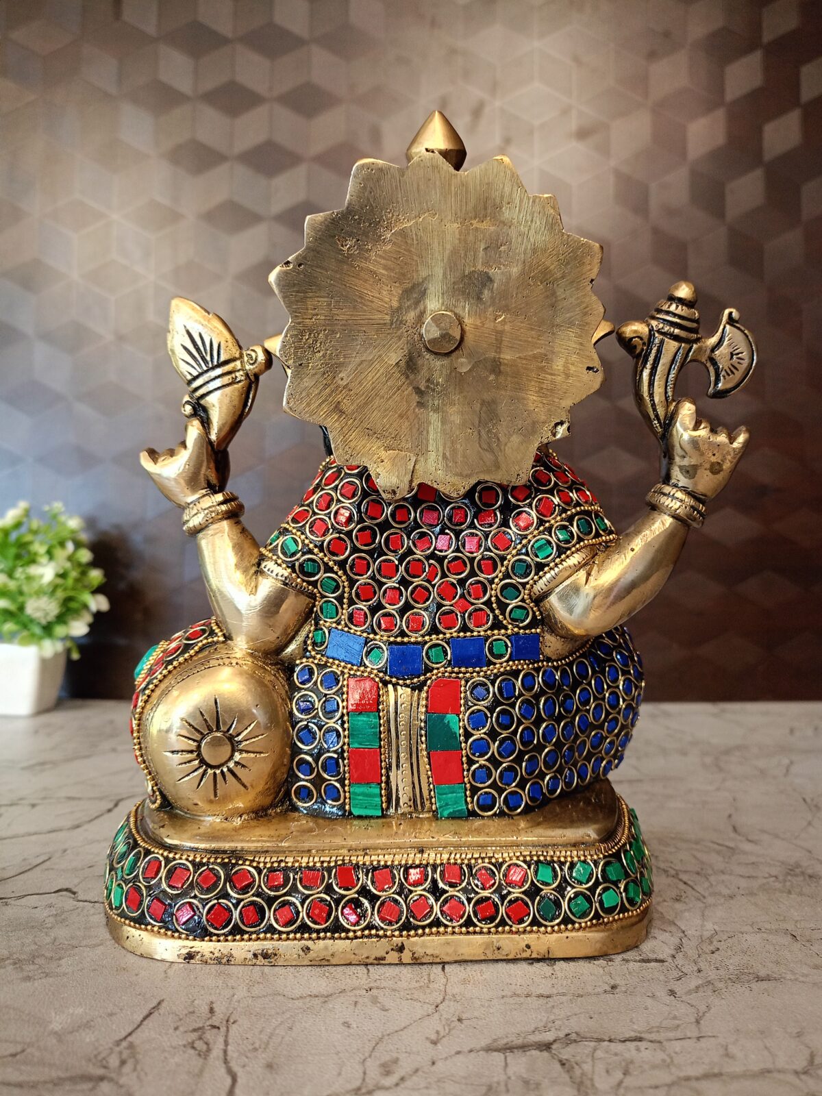 brass stone ganesha statue pooja gift antique vgocart coimbatore india4 scaled