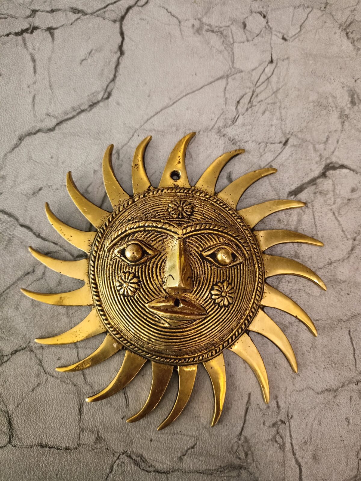 brass sun face idol pooja wall mount vgocart coimbatore india scaled