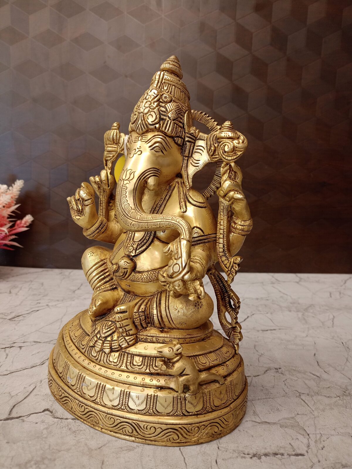 brass big ganesha round base pooja gift vgocart coimbatore india2 scaled