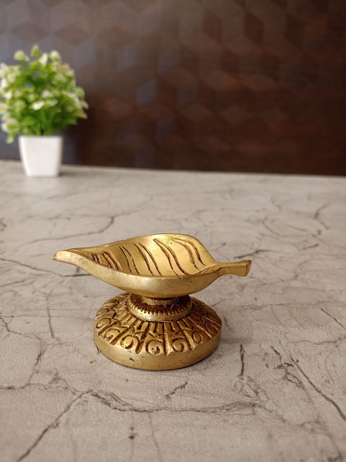 brass leaf diya pooja gift vgocart coimbatore india1 scaled