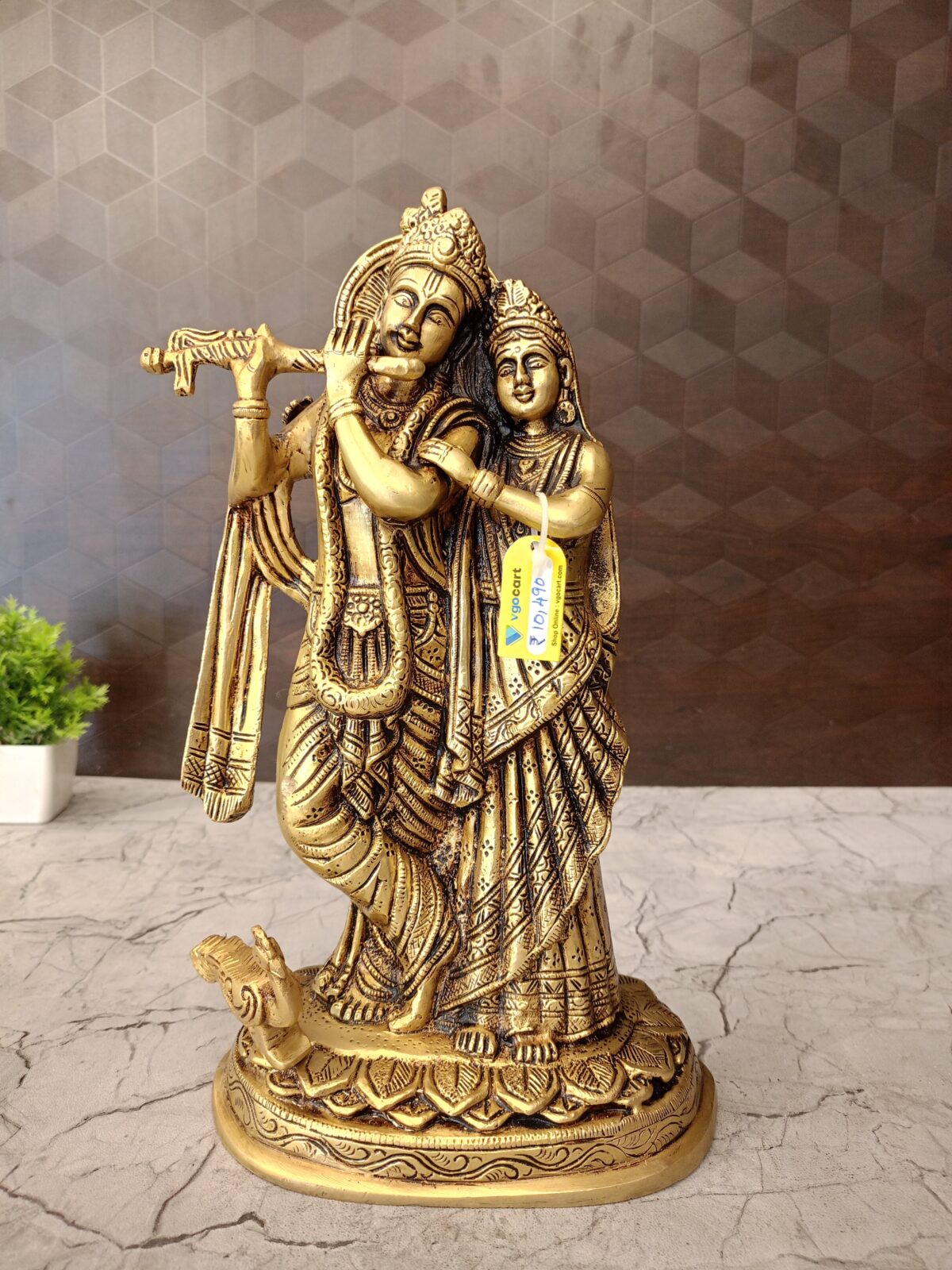 brass radha krishna idol pooja gift vgocart coimbatore india1 scaled