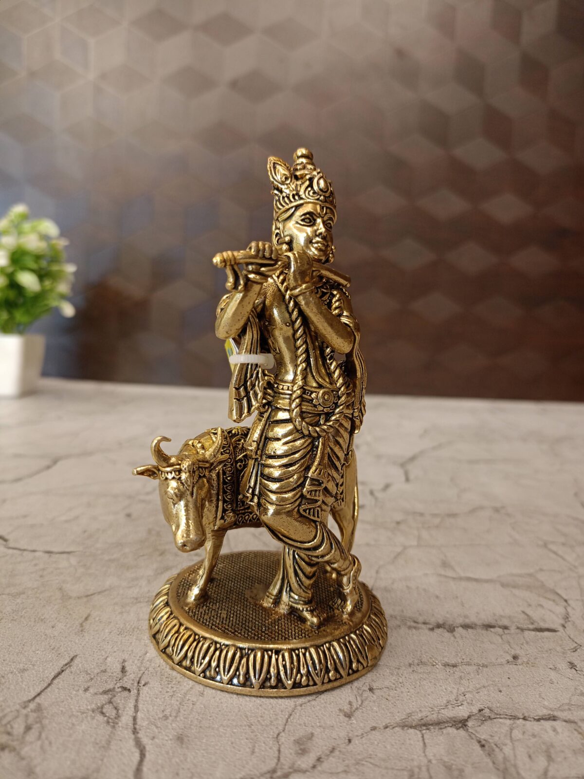 brass cow krishna idol pooja gift vgocart coimbatore2 scaled