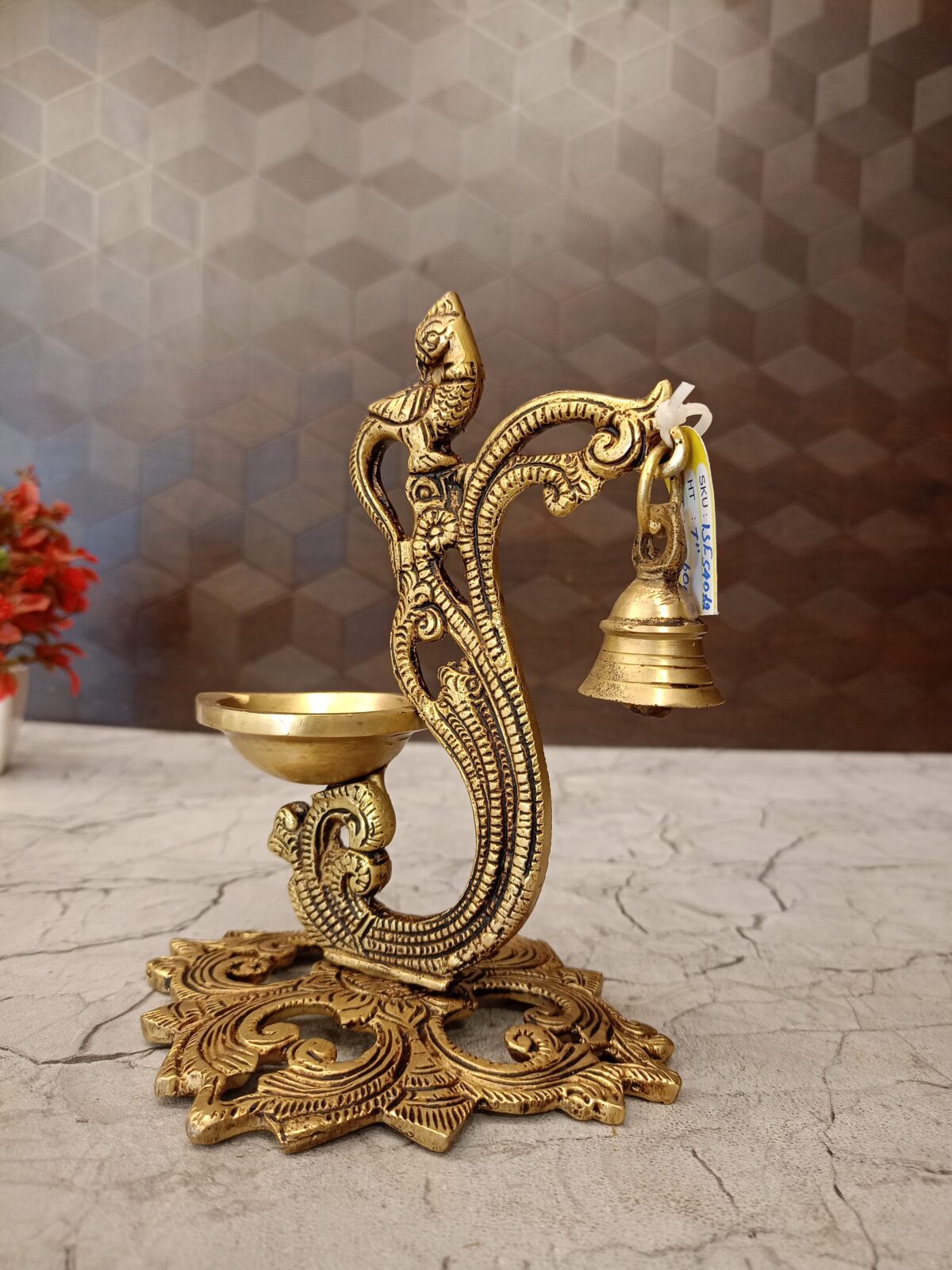 brass designer base diya bell pooja gift vgocart coimbatore india1 1 scaled