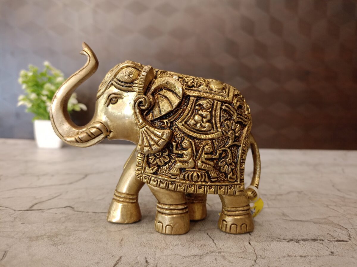 brass elephant pooja gift vgocart coimbatore india scaled