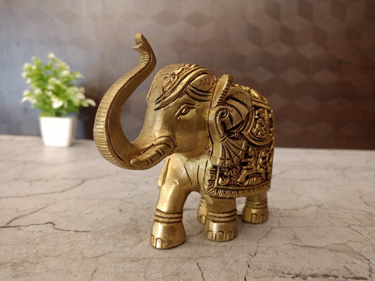 brass elephant pooja gift vgocart coimbatore india1 scaled
