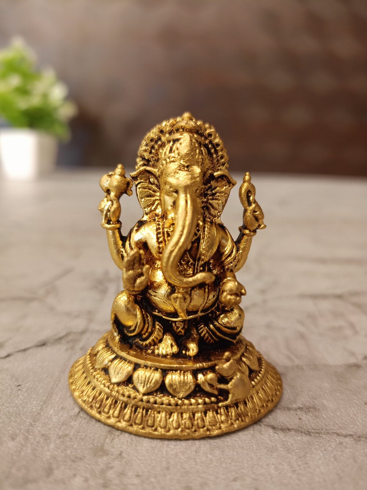 brass fine art ganesha idol pooja gift vgocart coimbatore india scaled