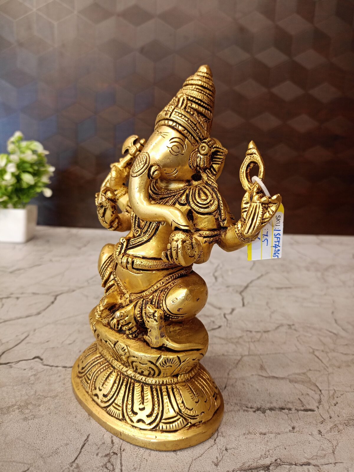 brass ganesha oval base pooja gift vgocart coimbatore india1 scaled