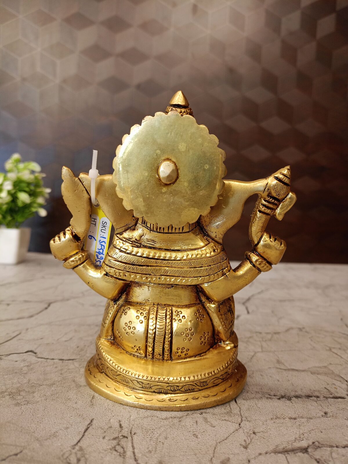 brass ganesha round base pooja gift vgocart coimbatore india1 scaled