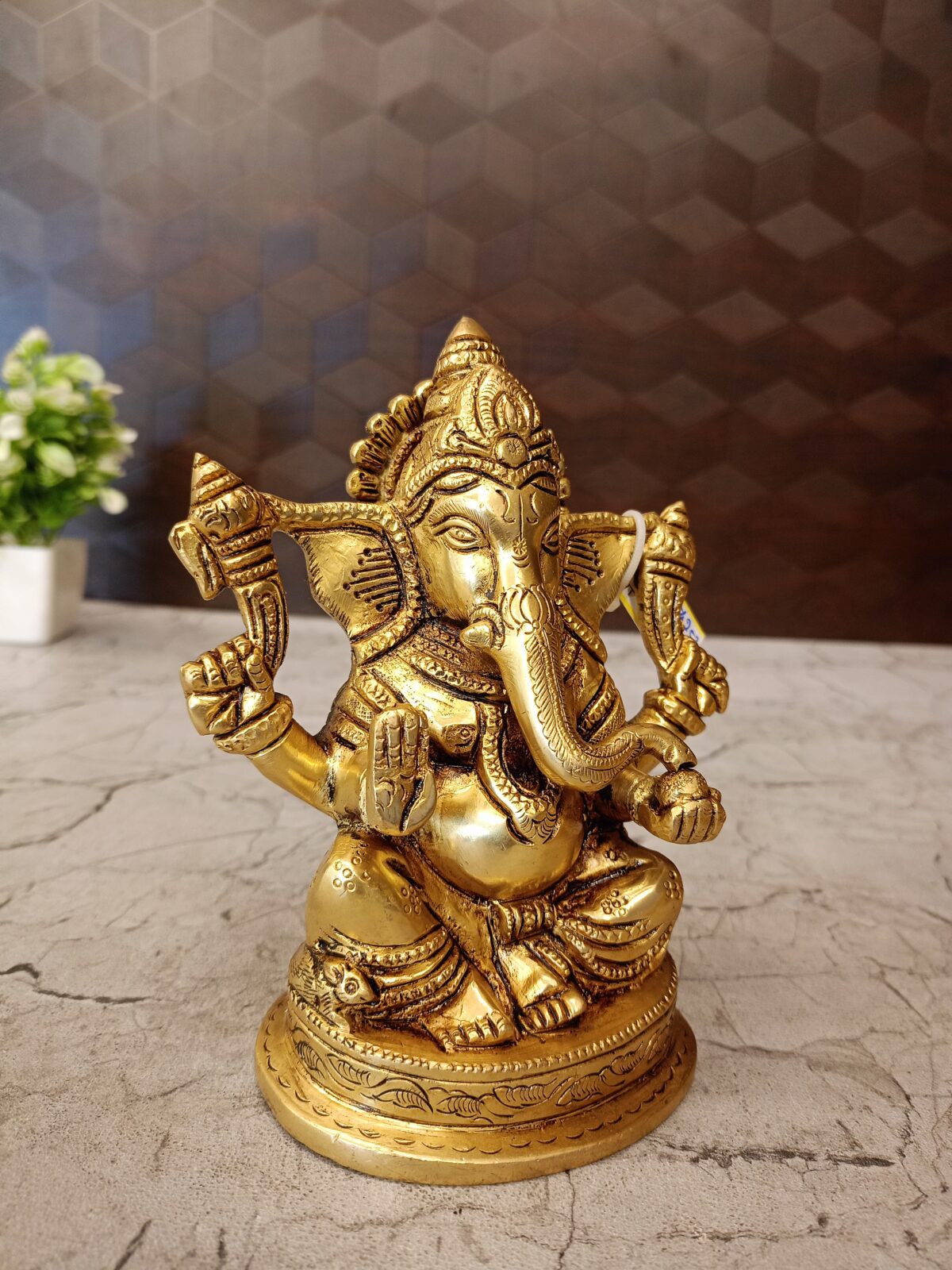 brass ganesha round base pooja gift vgocart coimbatore india2 scaled