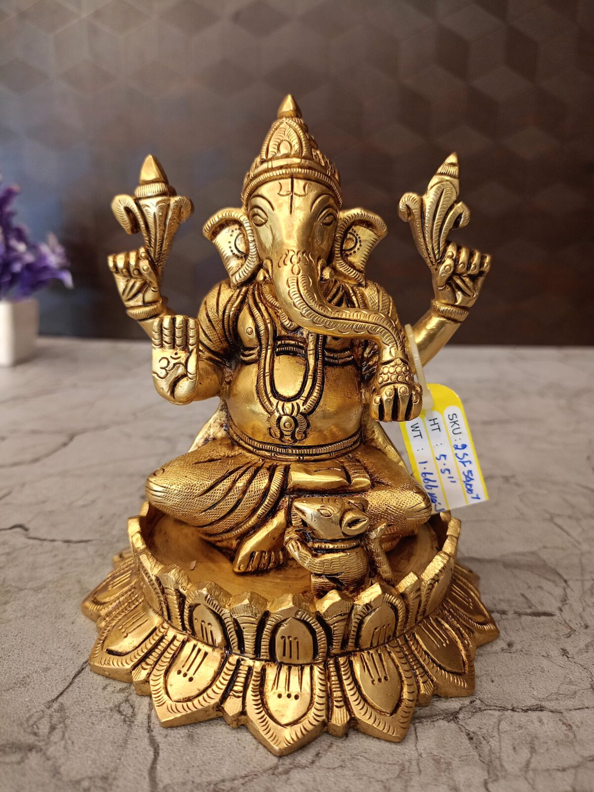 brass lotus ganesha pooja gift vgocart coimbatore india scaled