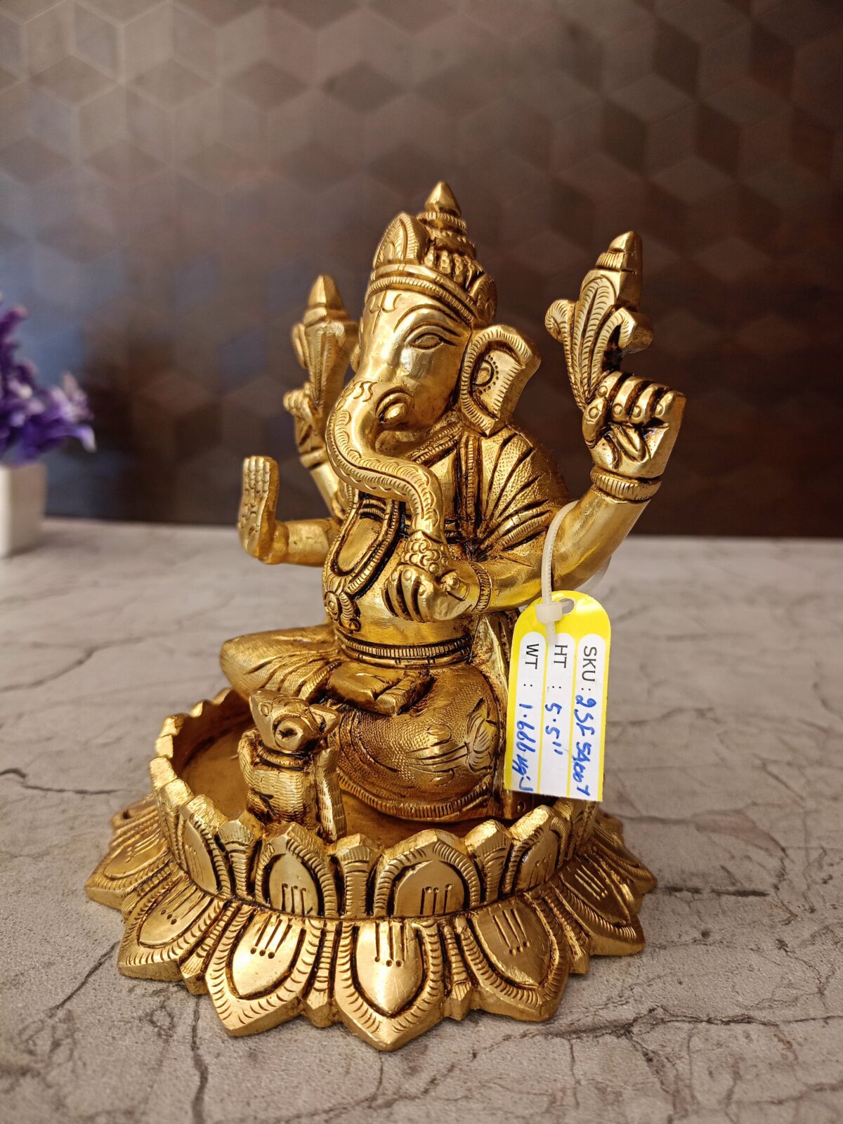 brass lotus ganesha pooja gift vgocart coimbatore india1 scaled
