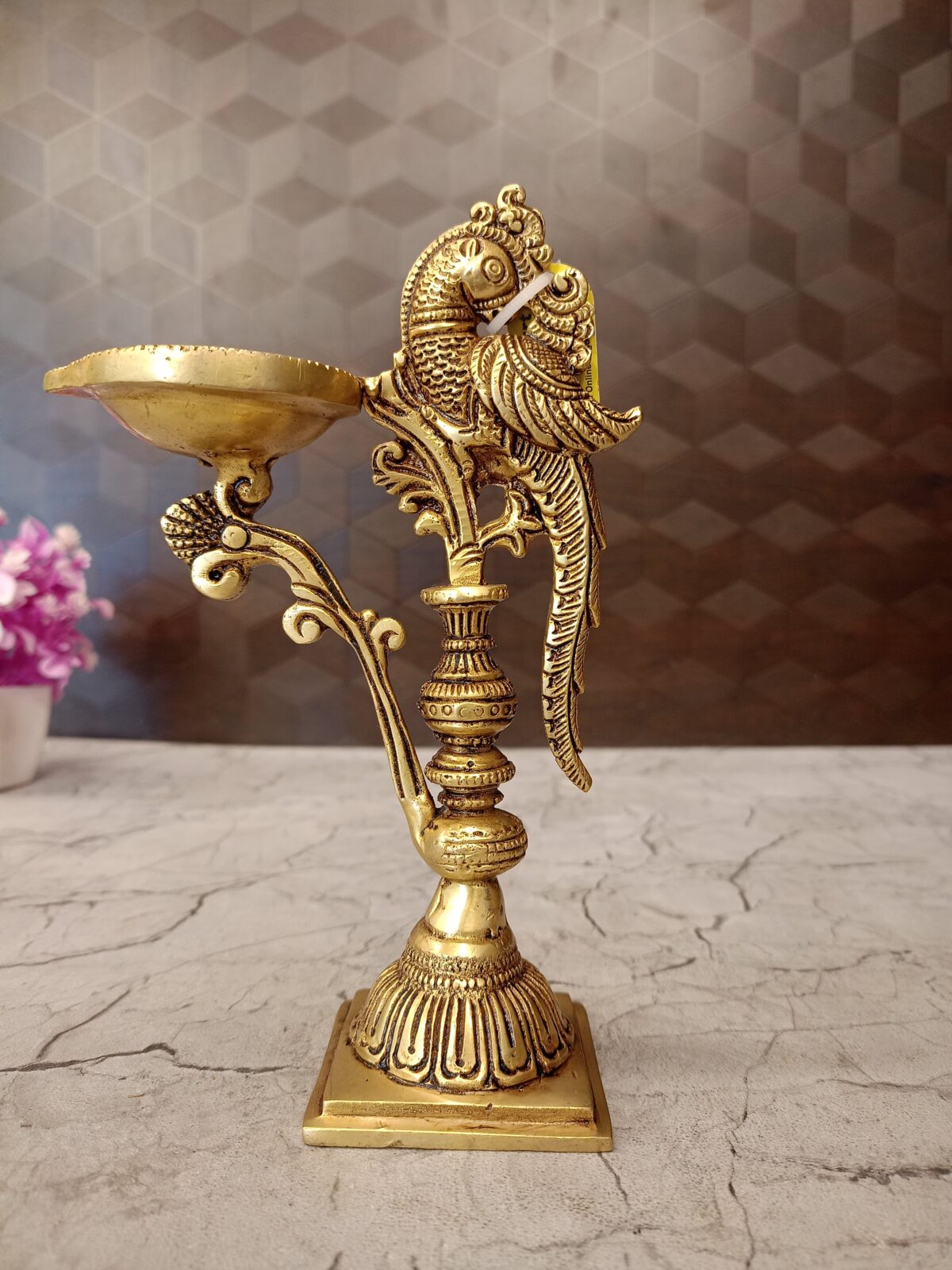 brass parrot diya handicraft antique vgocart coimbatore india scaled