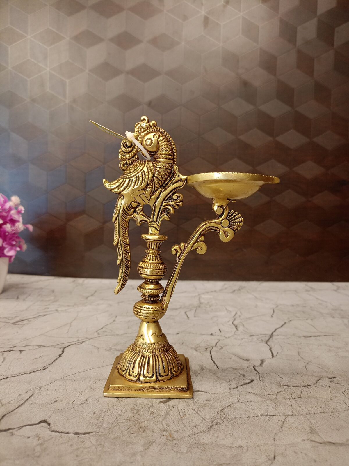 brass parrot diya handicraft antique vgocart coimbatore india2 scaled