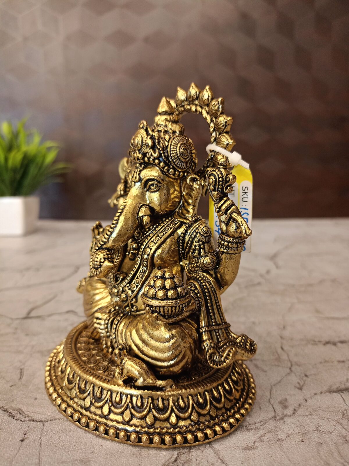 brass round base ganesha pooja gift vgocart coimbatore india scaled