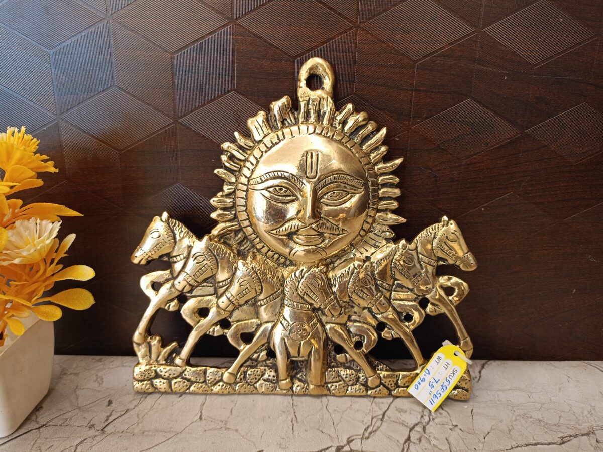 Sun face wall mount horse pooja vastu vgocart coimbatore india1 scaled