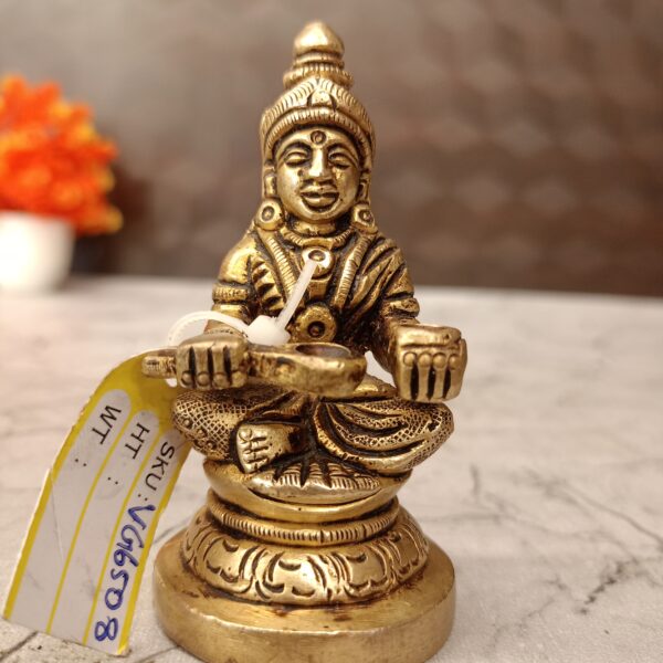Brass Small Anna Poorani Statue For Pooja Room /  Assurance of Food and Sustenance