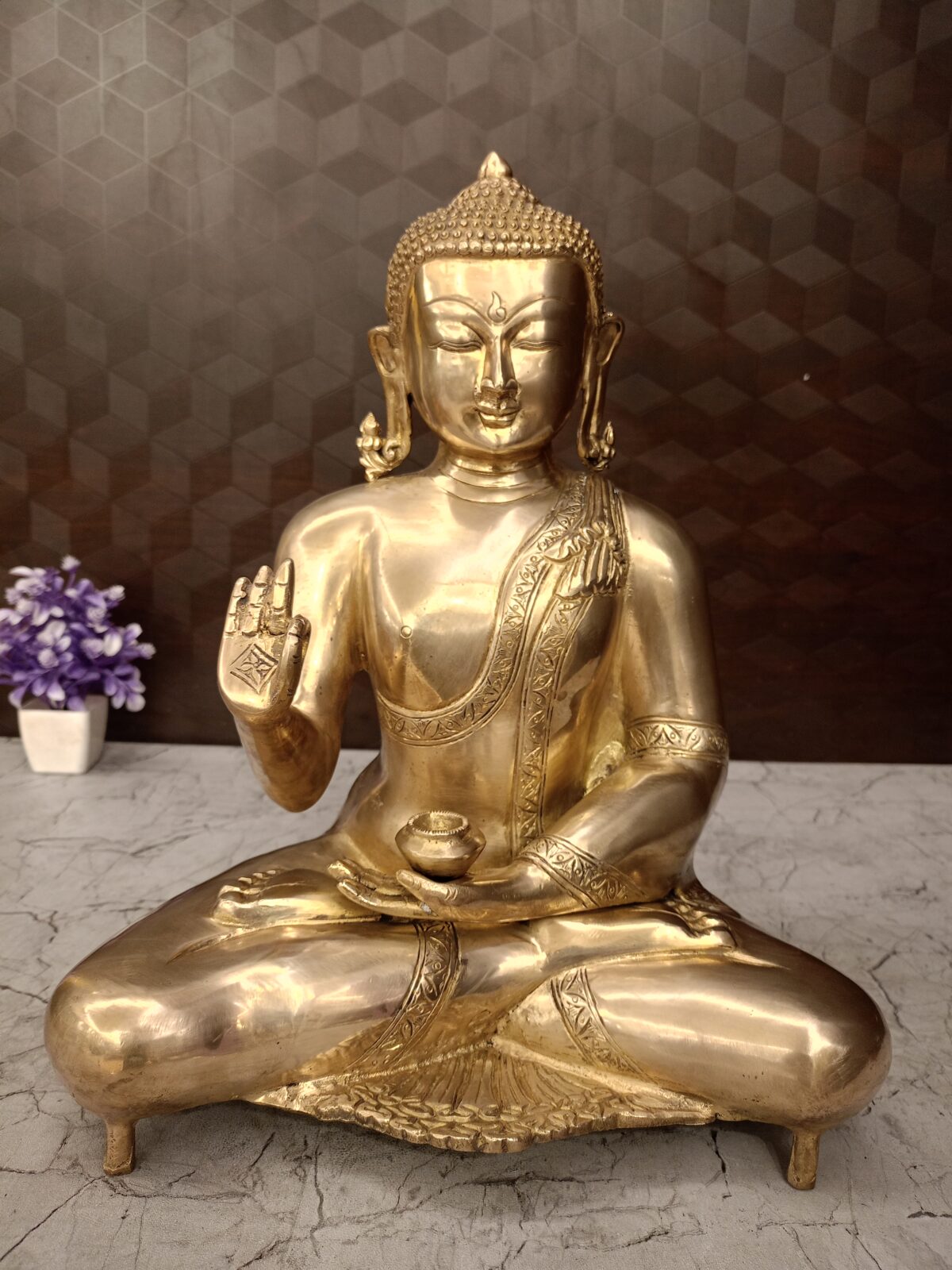 brass buddha idol