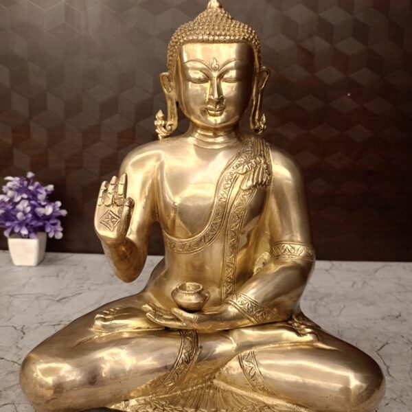 brass buddha idol