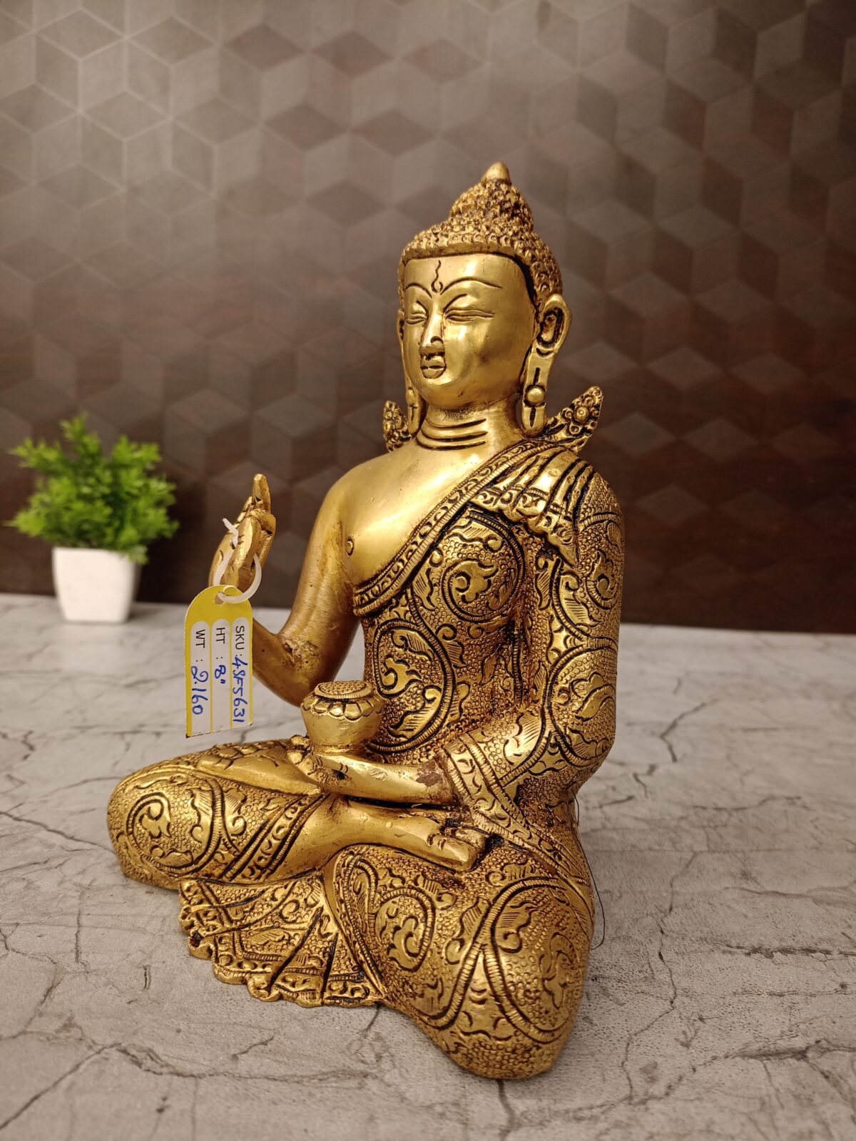 brass buddha idol home decor gift vgocart coimbatore india scaled