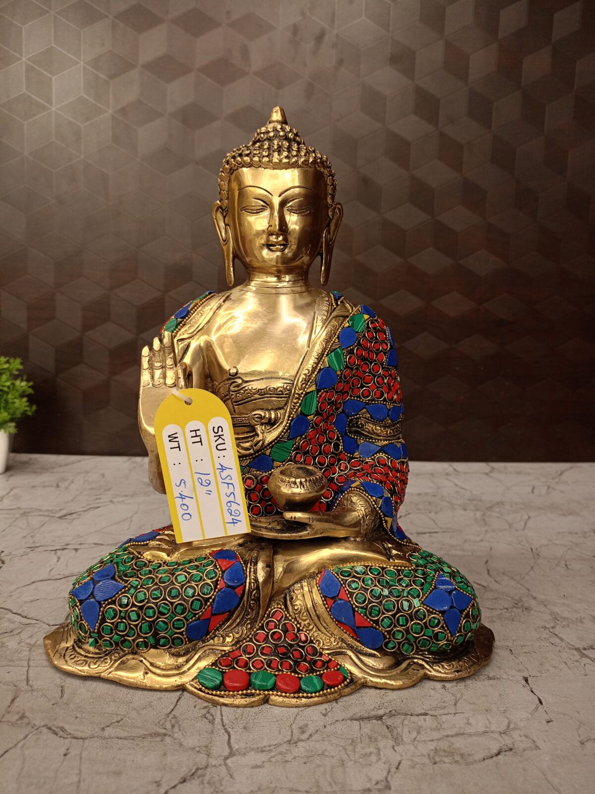brass buddha stone finish pooja gift vgocart coimbatore india scaled