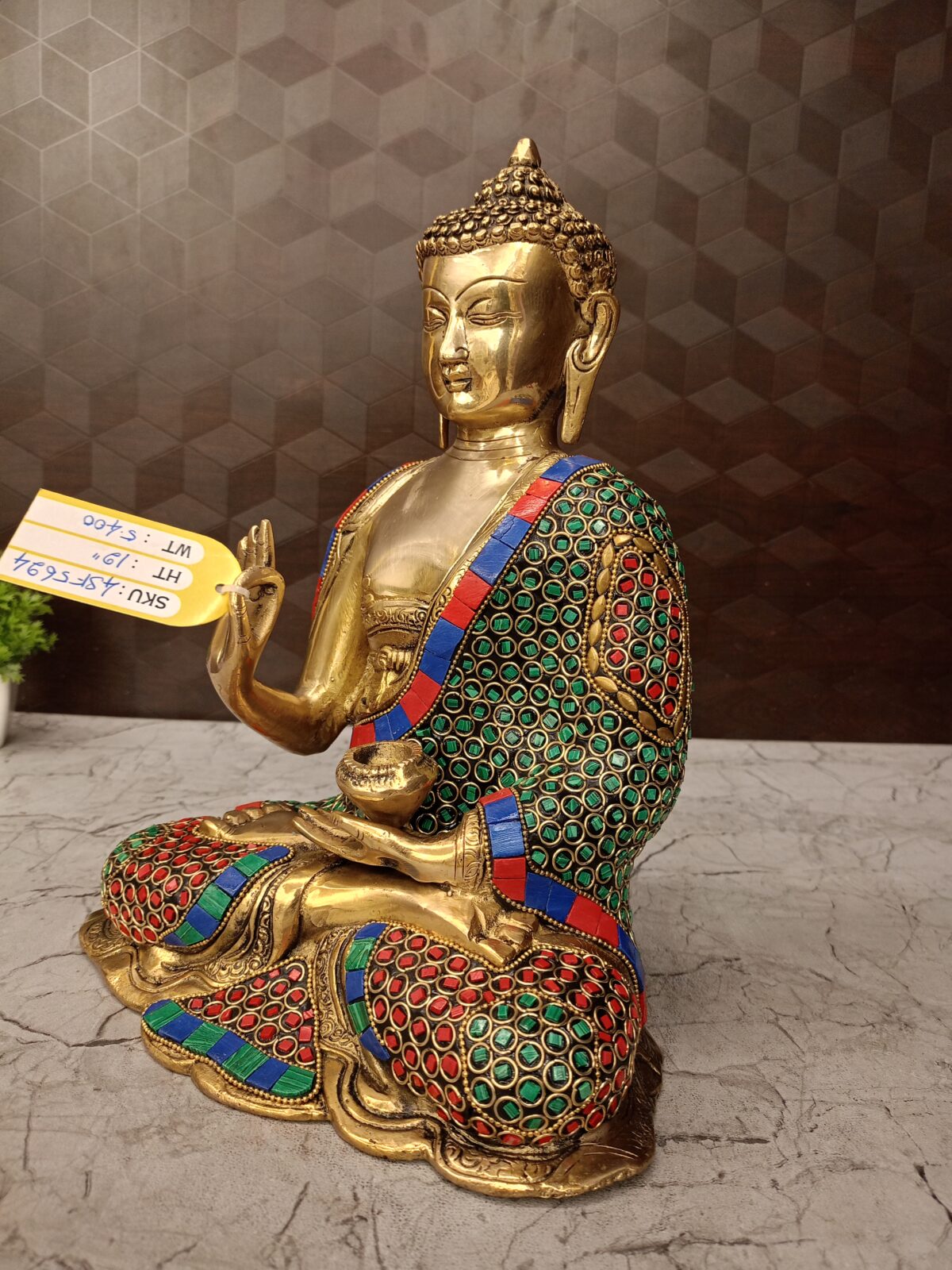 brass buddha stone finish pooja gift vgocart coimbatore india5 scaled