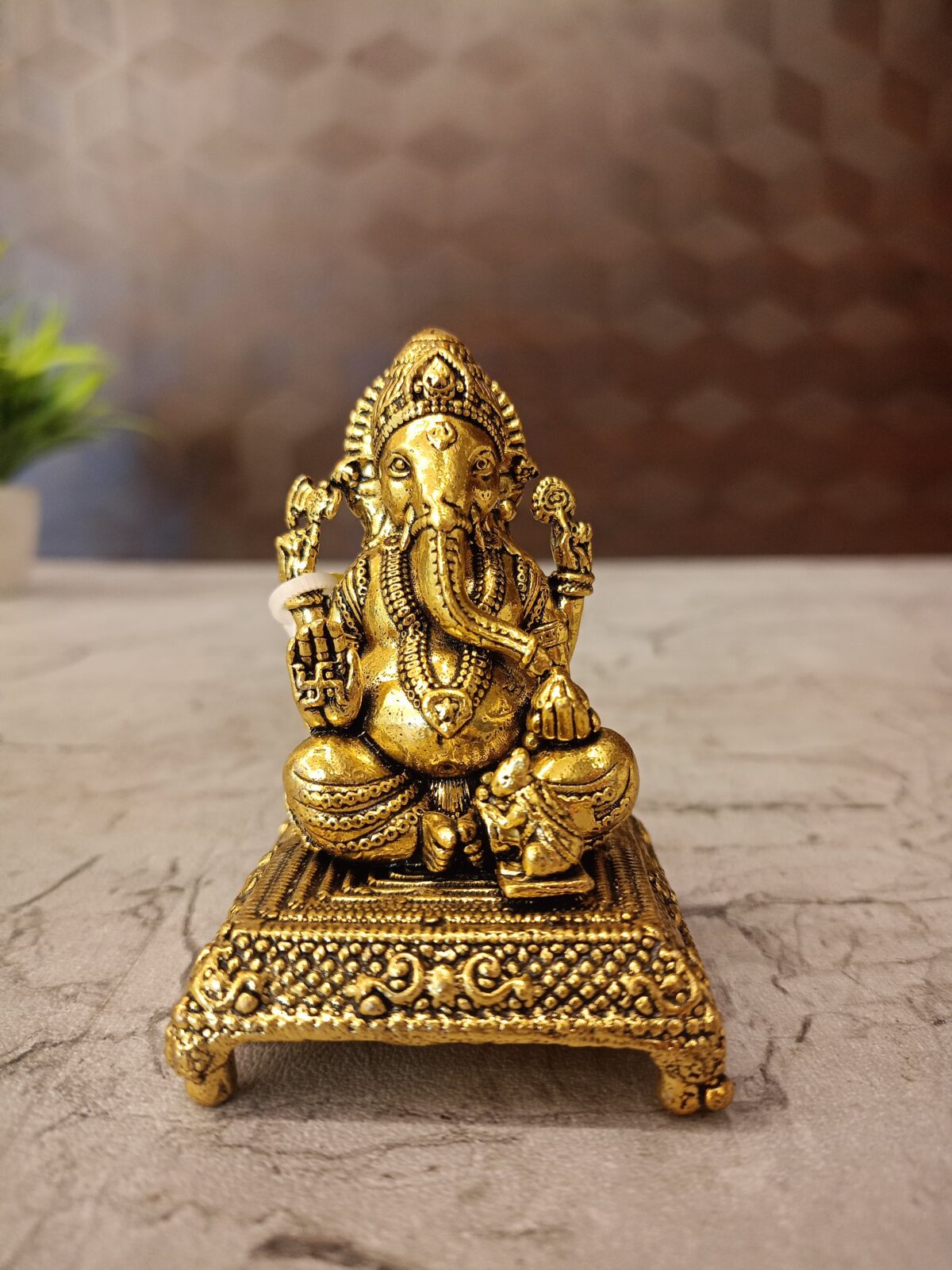 brass chowki ganesha pooja gift antique coimbatore india1 scaled