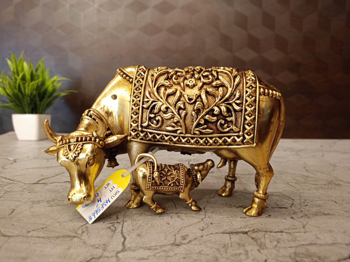 brass cow and calf pooja gift vgocart coimbatore india scaled