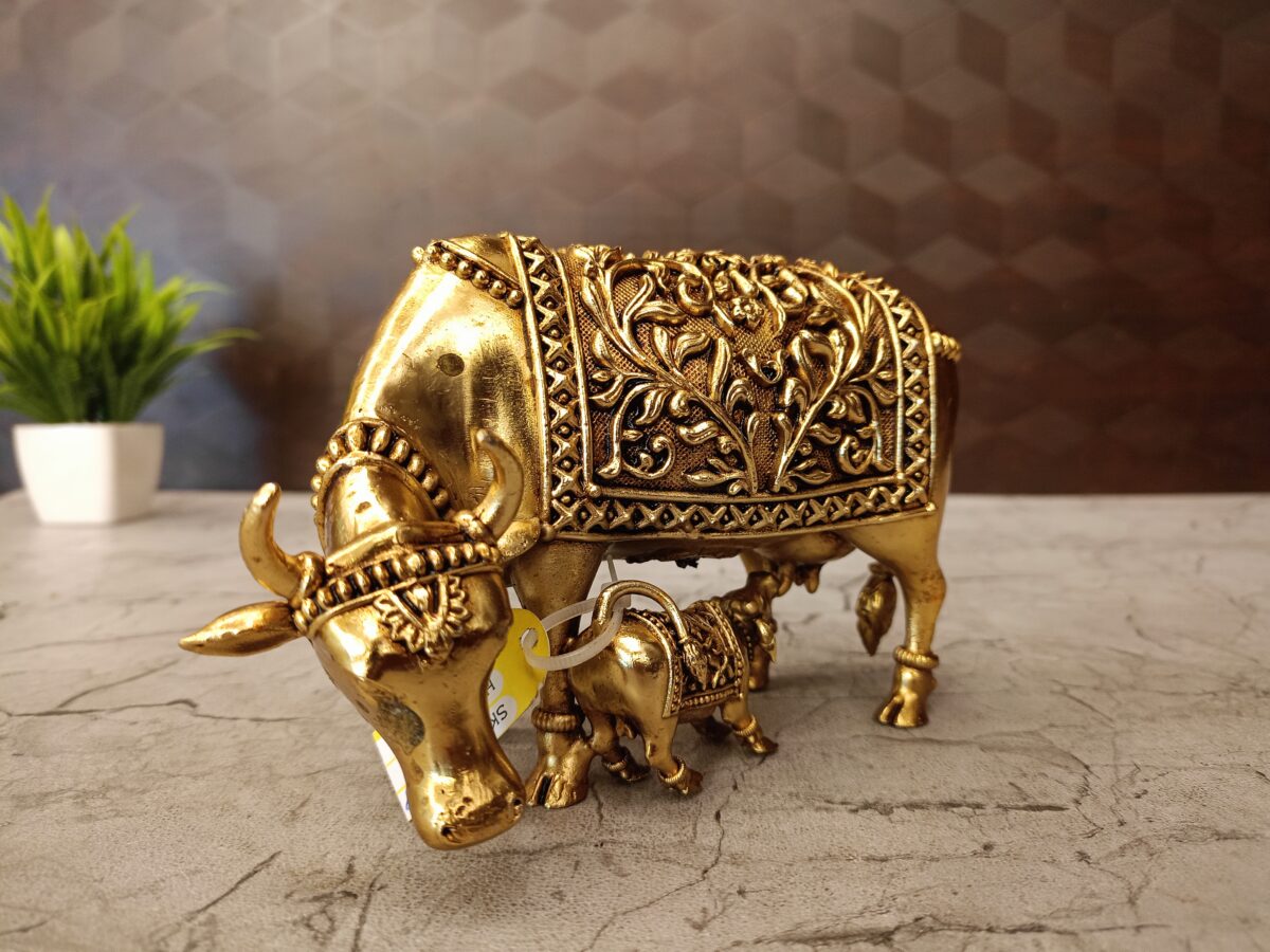 brass cow and calf pooja gift vgocart coimbatore india2 scaled