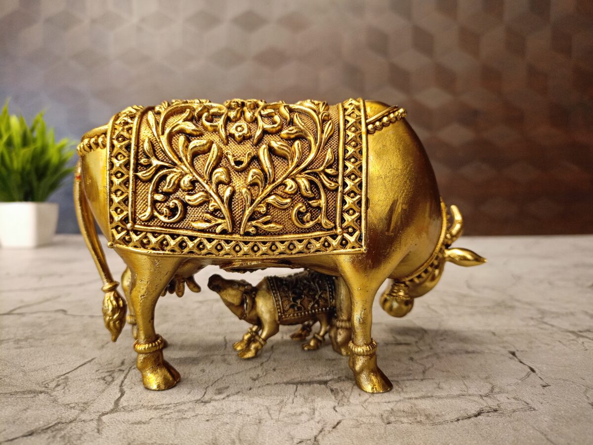 brass cow and calf pooja gift vgocart coimbatore india3 scaled